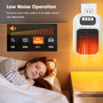 420W Wall Outlet Electric Space Heater with Thermostat