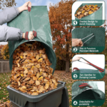 62-Gallon Collapsible Lawn & Leaf Bag – Dustpan Yard Waste Collector