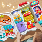 54-in-1 Busy Board Sensory Toy for Toddlers Ages 18M+