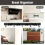 Stainless Steel Mop and Broom Holder – Heavy-Duty Wall Mount Rack