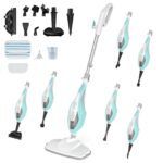 10-in-1 Multifunctional Steam Mop & Handheld Cleaner 1550W - White&Green