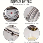 304 Stainless Steel Tempura Deep Fryer Pot with Thermometer