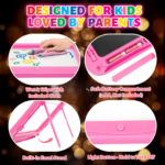 LED Light-Up Drawing Board with 9 Double-Sided Cards & Markers