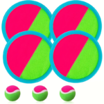 Toss and Catch Ball Game Set with 2 Paddles & 1 Ball