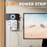 Wall Power Strip Surge Protector – 6 AC Outlets & 6 USB Ports 2 USB-C