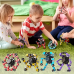 12-Pack Transforming Fidget Spinners – DIY Robot Toys for Kids