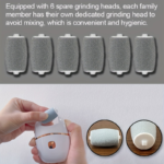 Rechargeable Electric Foot Callus Remover with 6 Heads White & Gold