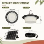 244 LED 360° Solar Hanging Light – Outdoor Shed & Gazebo Lamp