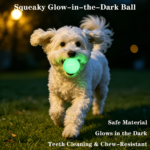 3-Pack Glow-in-the-Dark Squeaky Dog Ball Toys Bite-Resistant