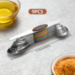 Magnetic Stainless Steel Measuring Spoons Set – Dual Sided - Double-headed Measuring Spoon