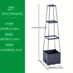 Self-Watering Tomato Planter Box with Trellis Tower