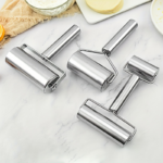 Stainless Steel Double-Head Rolling Pin – Non-Stick T-Bar Dough Roller