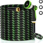 Lightweight Garden Hose with 10-Function Spray Nozzle Garden Hose 100Ft/150Ft/75Ft/50Ft/25Ft/15Ft/10Ft With 10-Function High-Pressure Spray Nozzle, Lightweight, Non-Expandable Water Hose For Yard, Lawn, Car Wash & Outdoor Water Hose - Image 2