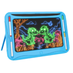 LED Light-Up Drawing Board with 9 Double-Sided Cards & Markers - Blue