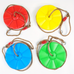 Octagonal Petal Disc Swing with Heavy-Duty Rope for Kids