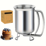 Stainless Steel Pancake Batter Dispenser & Funnel with Stand