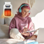 420W Wall Outlet Electric Space Heater with Thermostat