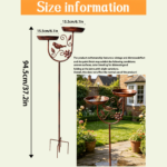 Double Bowl Metal Bird Bath – 5-Prong Base Outdoor Feeder - TY0008