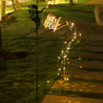 Solar Watering Can Lights Outdoor – Metal Garden Fairy Lantern
