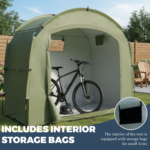 Outdoor Bicycle & Motorcycle Storage Shed Fits 2–4 Bikes