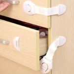 12-Pack Adhesive Safety Drawer Latches – No-Screw Child Proof Cabinet Locks - 12pcs/Pack