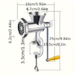 Manual Meat Grinder & Sausage Stuffer Machine for Kitchen - 1pc