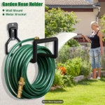 Heavy-Duty Metal Garden Hose Holder – Wall-Mounted Iron Reel