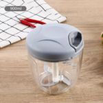 Multifunctional Manual Garlic Masher & Vegetable Cutter – Kitchen Chopper - Blue 30.43oz [5 blades]