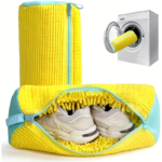 Reusable Sneaker Wash Bag for Washing Machine – Fluffy Protection - Yellow