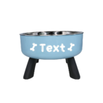 Personalized Stainless Steel Elevated Dog Bowl | Neck Protection & Anti-Slip