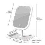 Rechargeable LED Makeup Mirror – 3-Color Lighted Desktop Vanity Mirror