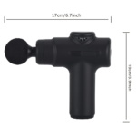 Portable Massage Gun – 6-Speed Muscle Massager with 8 Heads - Black