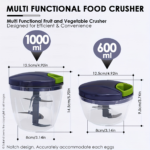 Manual Pull-String Garlic Press & Mini Vegetable Chopper