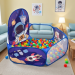 Navy Blue Space Theme Ball Pit & Kids Playhouse – Indoor/Outdoor Tent