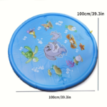 Extra-Large Kids Water Sprinkler Mat & Portable Pet Splash Pad