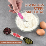 Magnetic Stainless Steel Measuring Spoons Set – Dual Sided