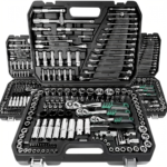 Mechanics Tool Set with Ratchet & Socket Wrench Set 1/2, 3/8, 1/4 Drive - 151pcs tool set.