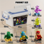 Magnetic Robot Stacking Toys for Kids with Storage Box - Monster Robots