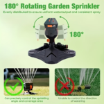 16-Nozzle Oscillating Lawn Sprinkler – 180° Rotatable Head