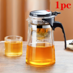 25 oz Glass Press Teapot with One-Touch Tea Separator