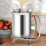 Stainless Steel Pancake Batter Dispenser & Funnel with Stand