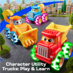 SYNCFUN 3-Pack Glowrover Monster Trucks with LED Light-Up Wheels