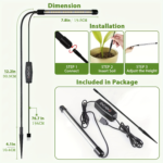 6000K Full-Spectrum USB Grow Light with Auto Timer & Dimmer