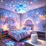 LED Snowflake Dynamic Projection Lamp – 360° Rotating Night Light USB