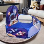 Navy Blue Space Theme Ball Pit & Kids Playhouse – Indoor/Outdoor Tent