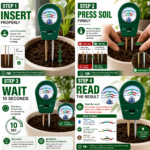 3-in-1 Soil Meter: pH, Moisture & Fertility Tester Battery-Free