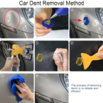 Paintless Dent Repair Kit, Includes a Dent Repair Tool Set and a Golden Tool Lifter, Equipped with 20 Dent Pull Tabs, Suitable for Repairing Car Body Dents Caused by Hail and Other Metal Surface Issues