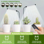 6000K Full-Spectrum USB Grow Light with Auto Timer & Dimmer