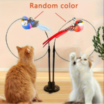 Interactive Suction Cup Cat Feather Toy – Hands-Free Bird Teaser Stick