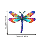3D Colorful Metal Dragonfly Wall Decor 3-Piece Set – Garden Art